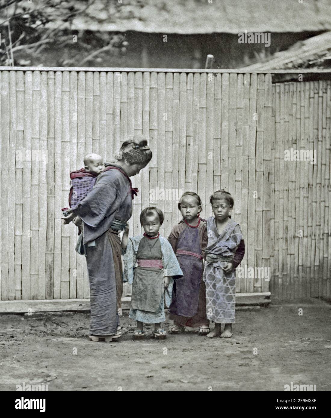 Late 19th century photograph - Children, Japan Stock Photo - Alamy