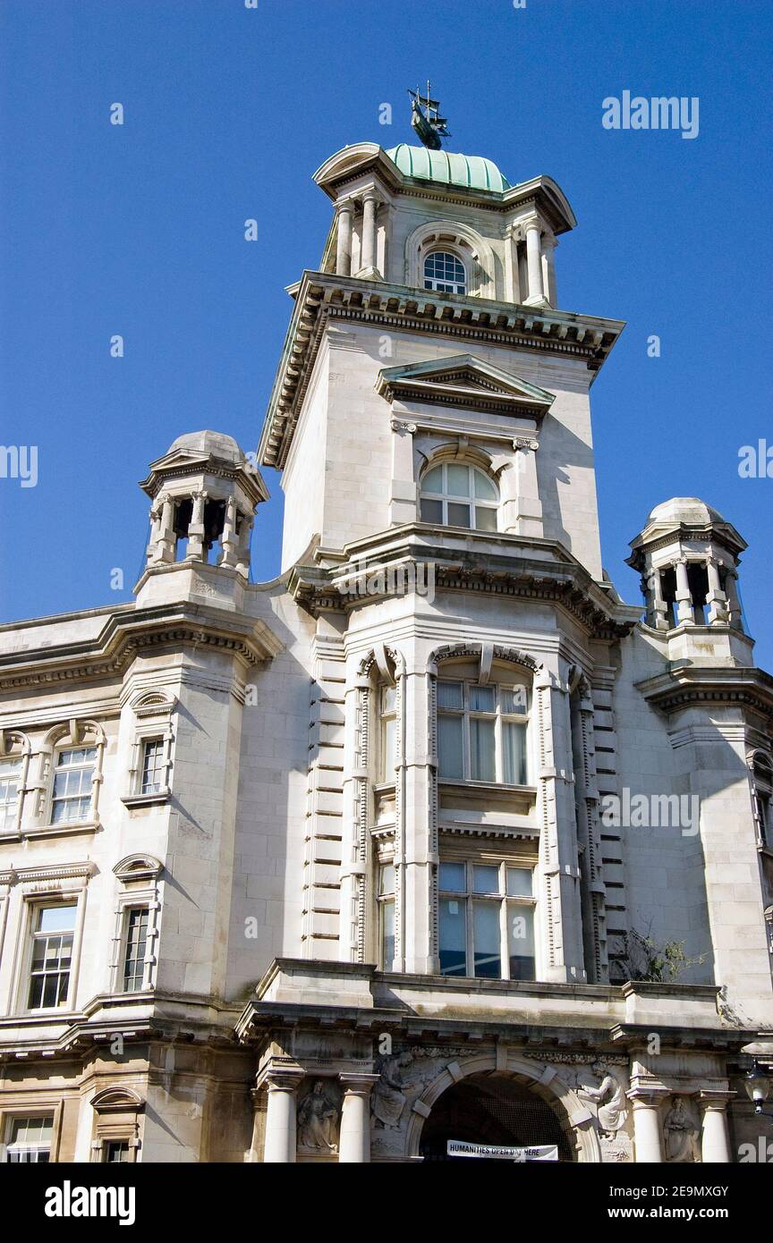 Facade of the Park Building in central Portsmouth, Hampshire. Now part ...