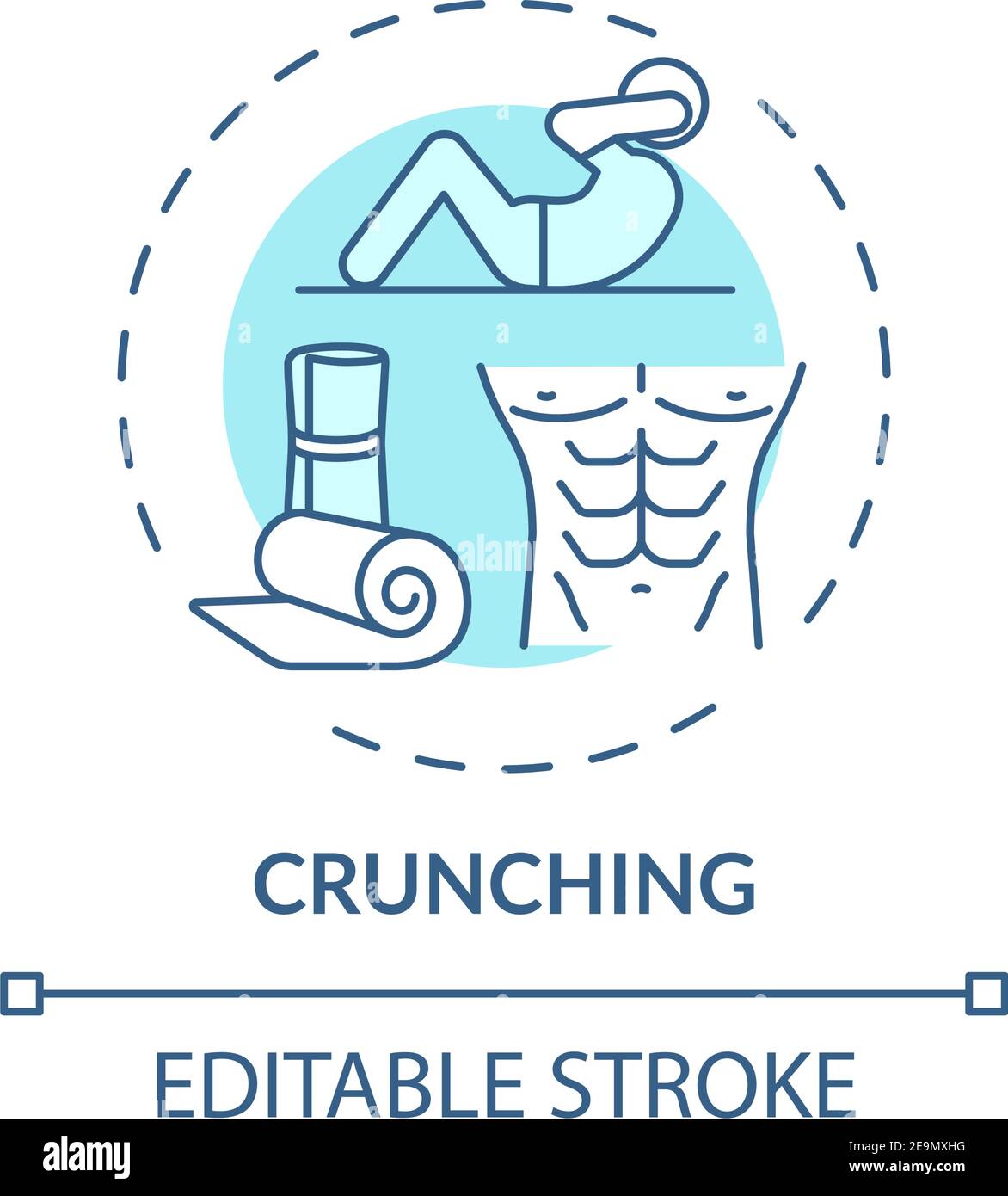 Crunching concept icon Stock Vector