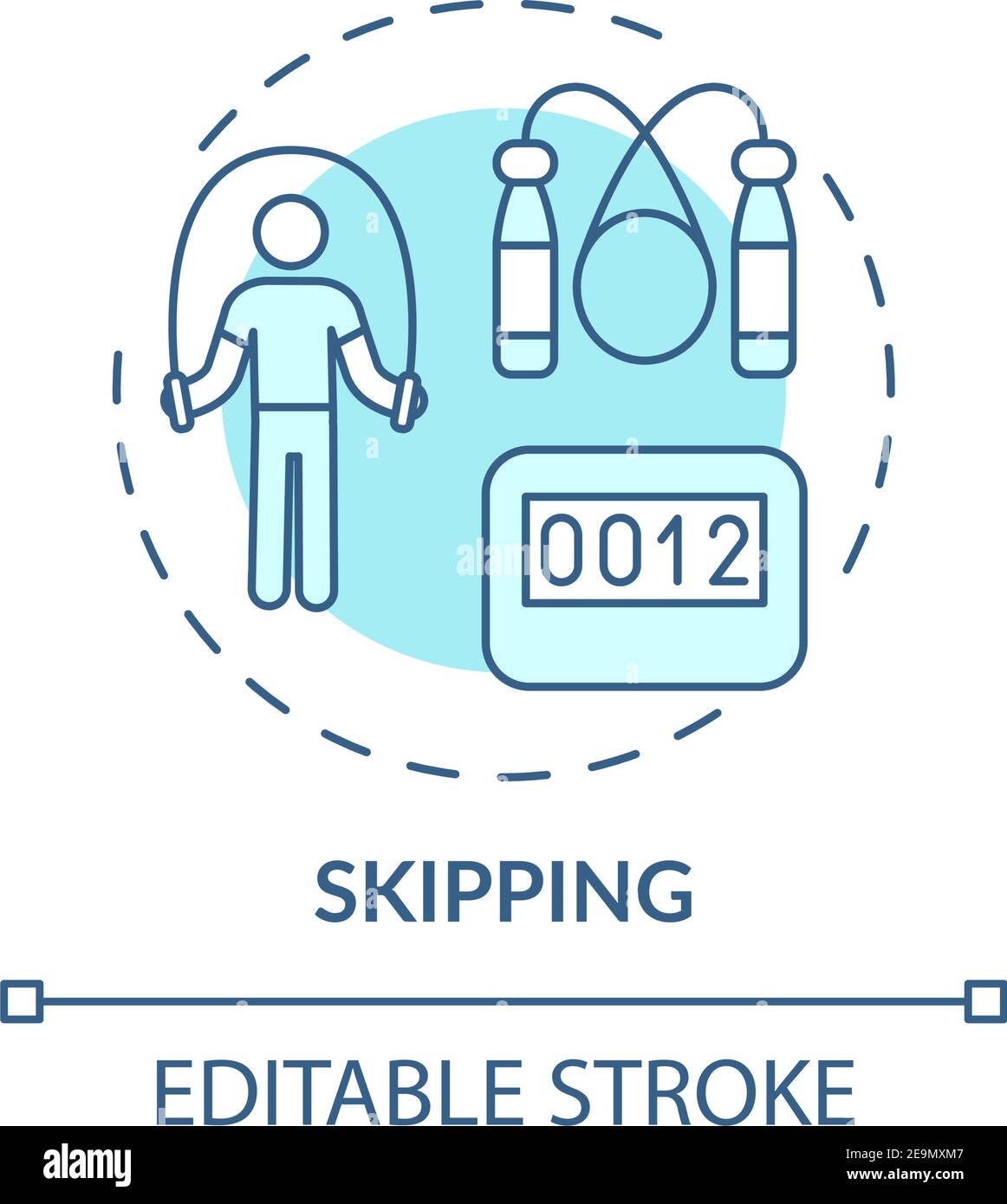 Skipping concept icon Stock Vector Image & Art - Alamy