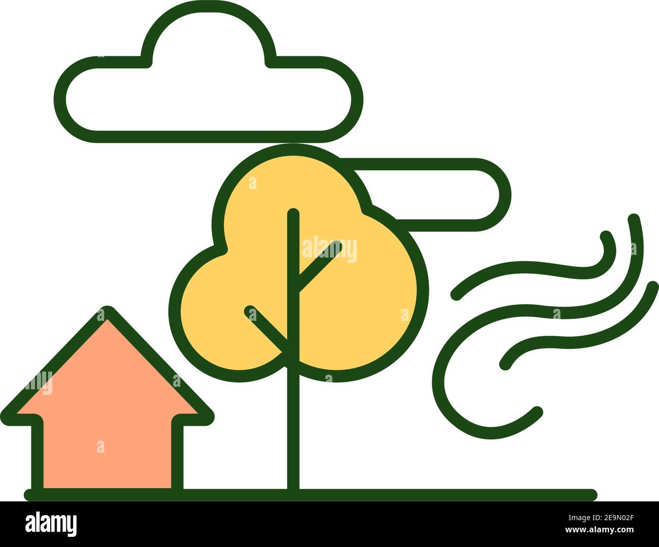 Countryside RGB color icon Stock Vector