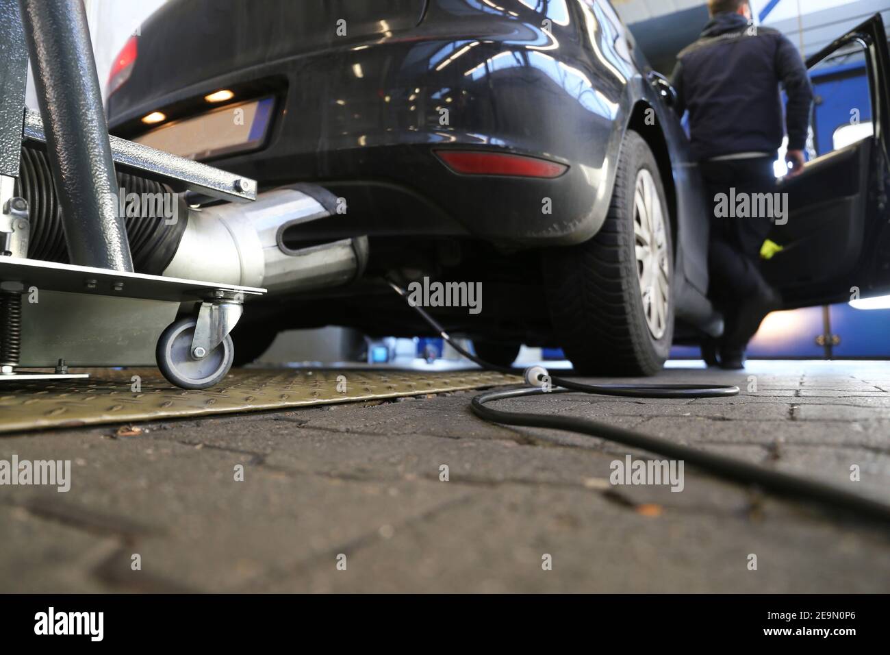 Vehicle emission control, close up Stock Photo Alamy