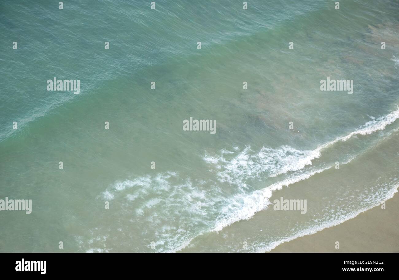 Panoramic Aerial View Of Beautiful Arabian Sea With Blue Water And White Waves On The West Coast Of India At Murdeshwar Karnataka India Stock Photo Alamy