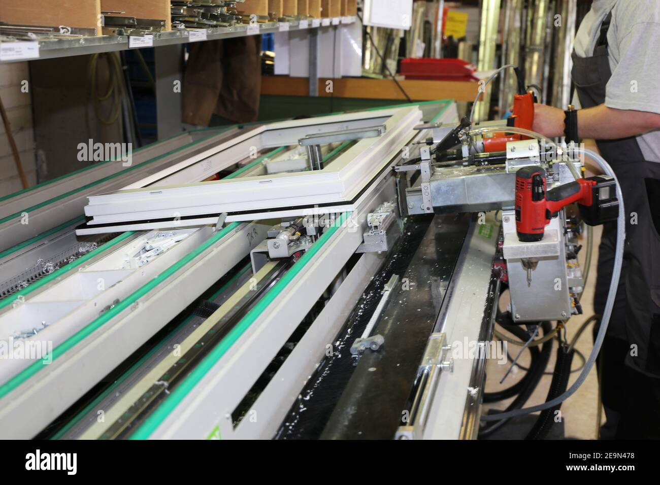 Aluminum and PVC Window production Stock Photo Alamy