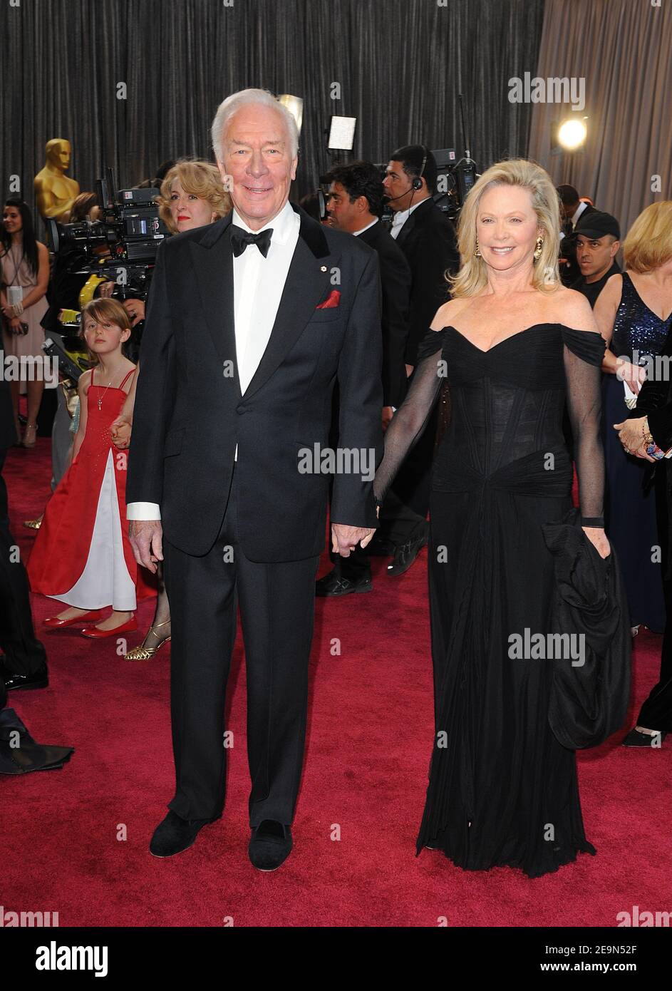 File photo dated 24/02/13 of Christopher Plummer and wife Elaine arriving for the 85th Academy Awards at the Dolby Theatre, Los Angeles. Christopher Plummer has died aged 91, according to his manager. Issue date: Friday February 5, 2021. Stock Photo