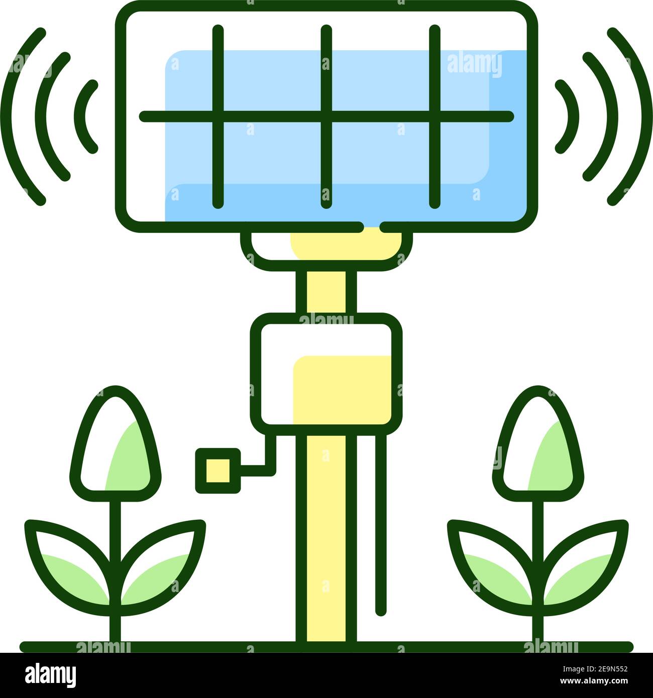 Smart agriculture sensors RGB color icon Stock Vector Image & Art - Alamy