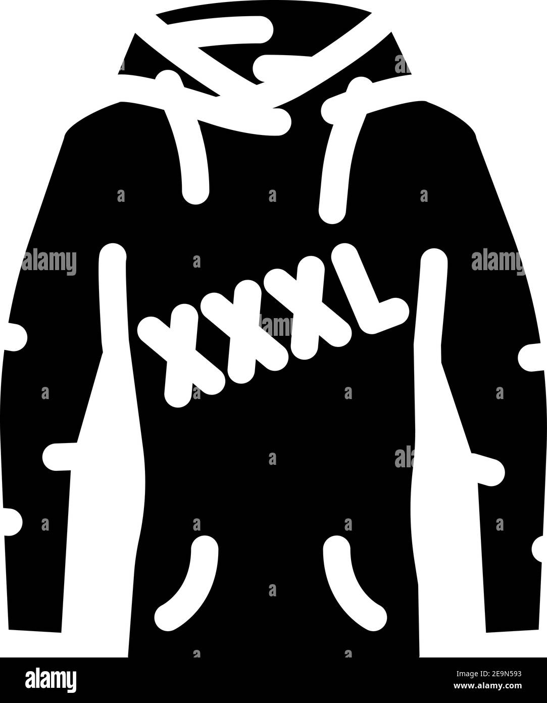 plus size clothing glyph icon vector illustration Stock Vector