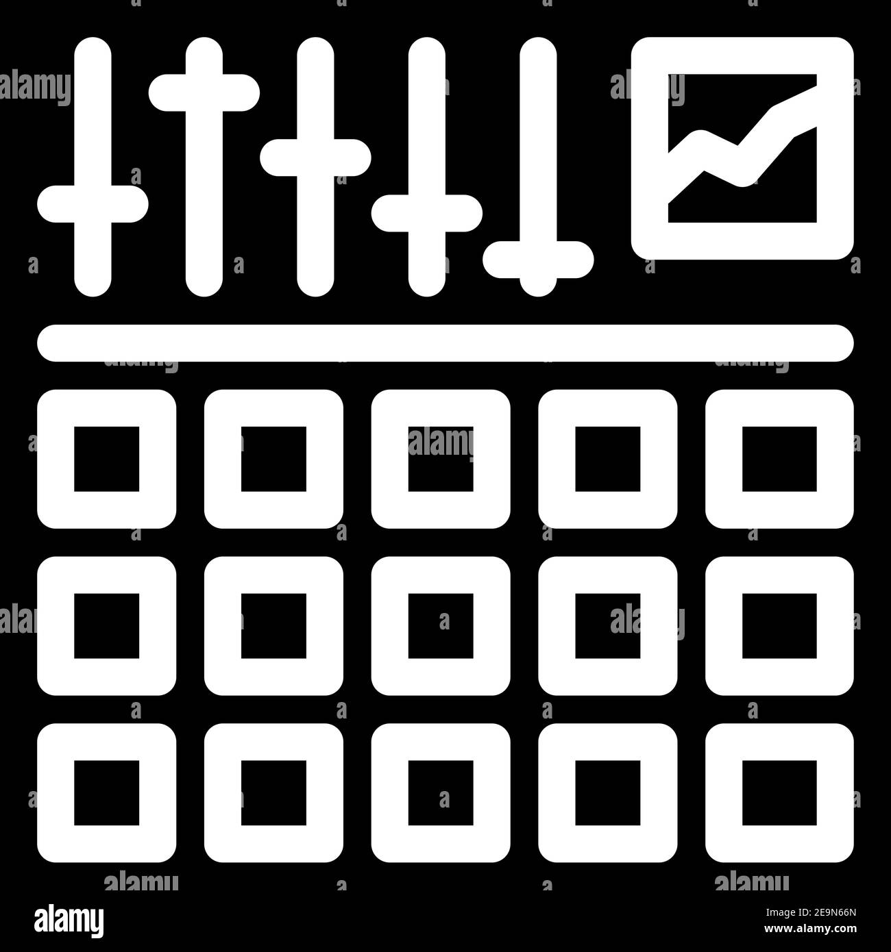 equalizer device glyph icon vector illustration flat Stock Vector