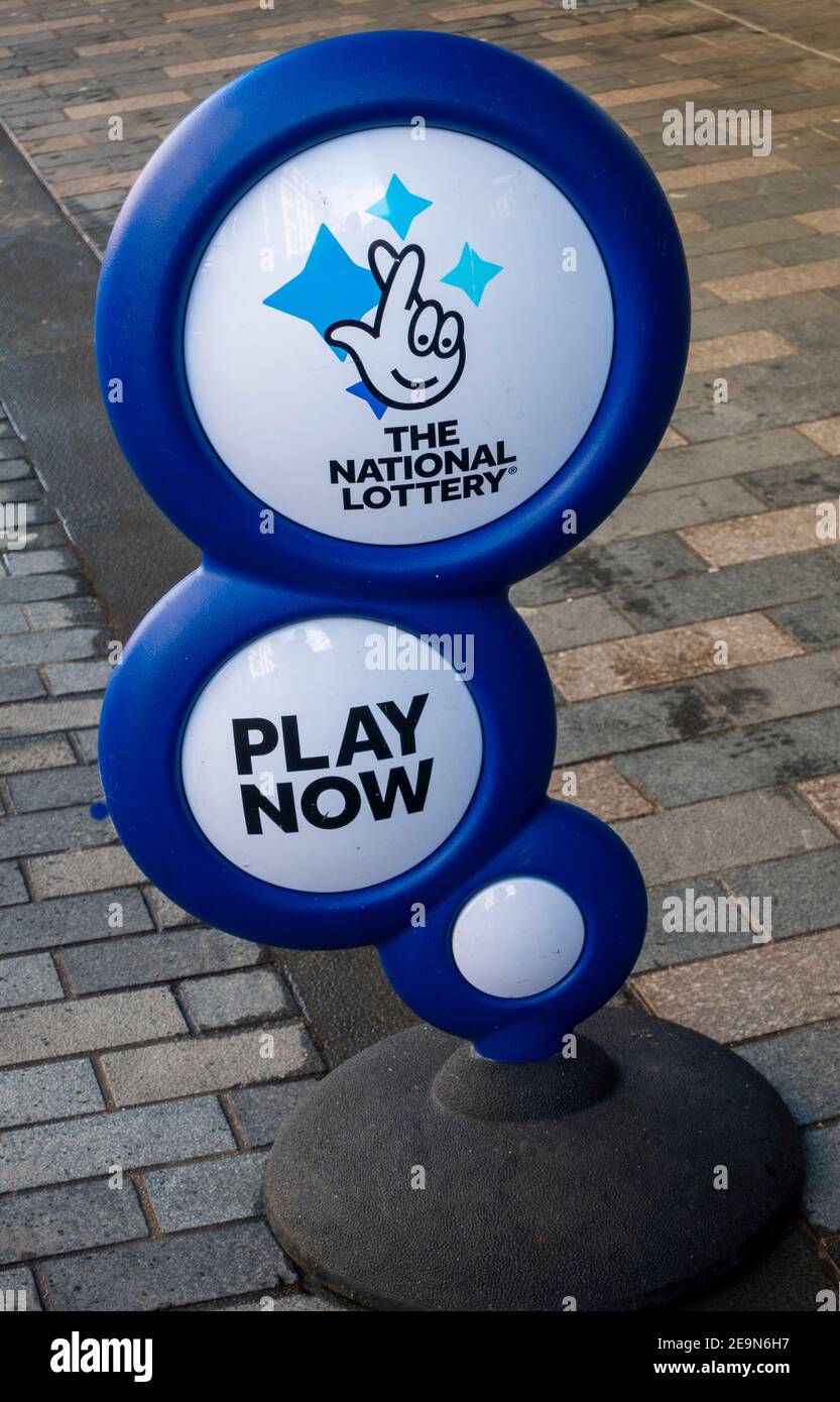 The National Lottery logo in Liverpool Stock Photo