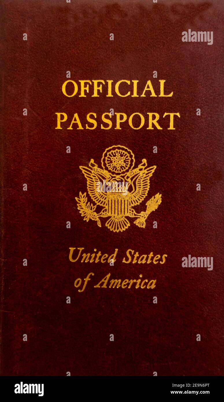 Official Passport of the United States of America Stock Photo