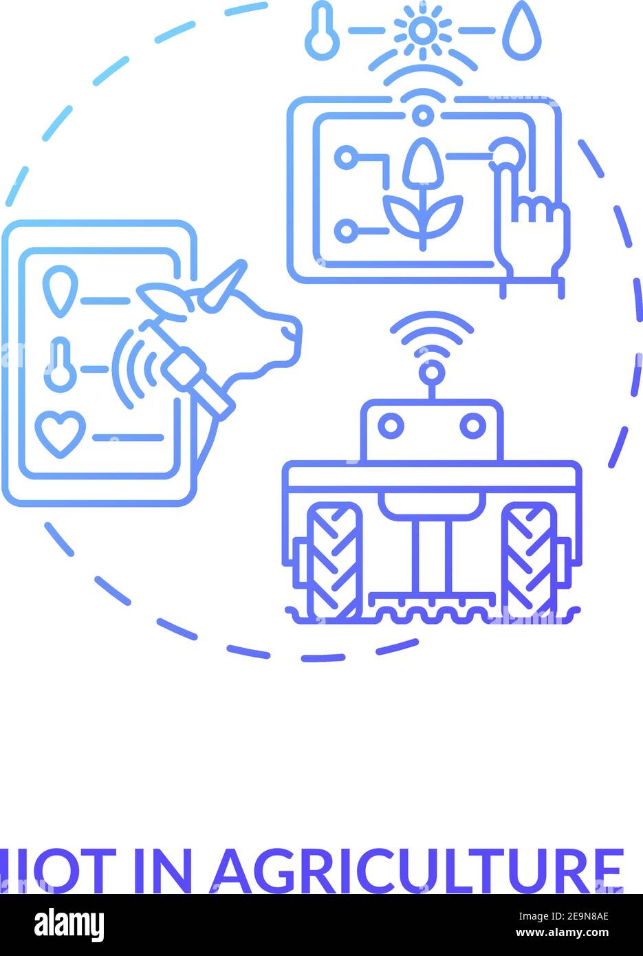 IIoT in agriculture concept icon Stock Vector Image & Art - Alamy