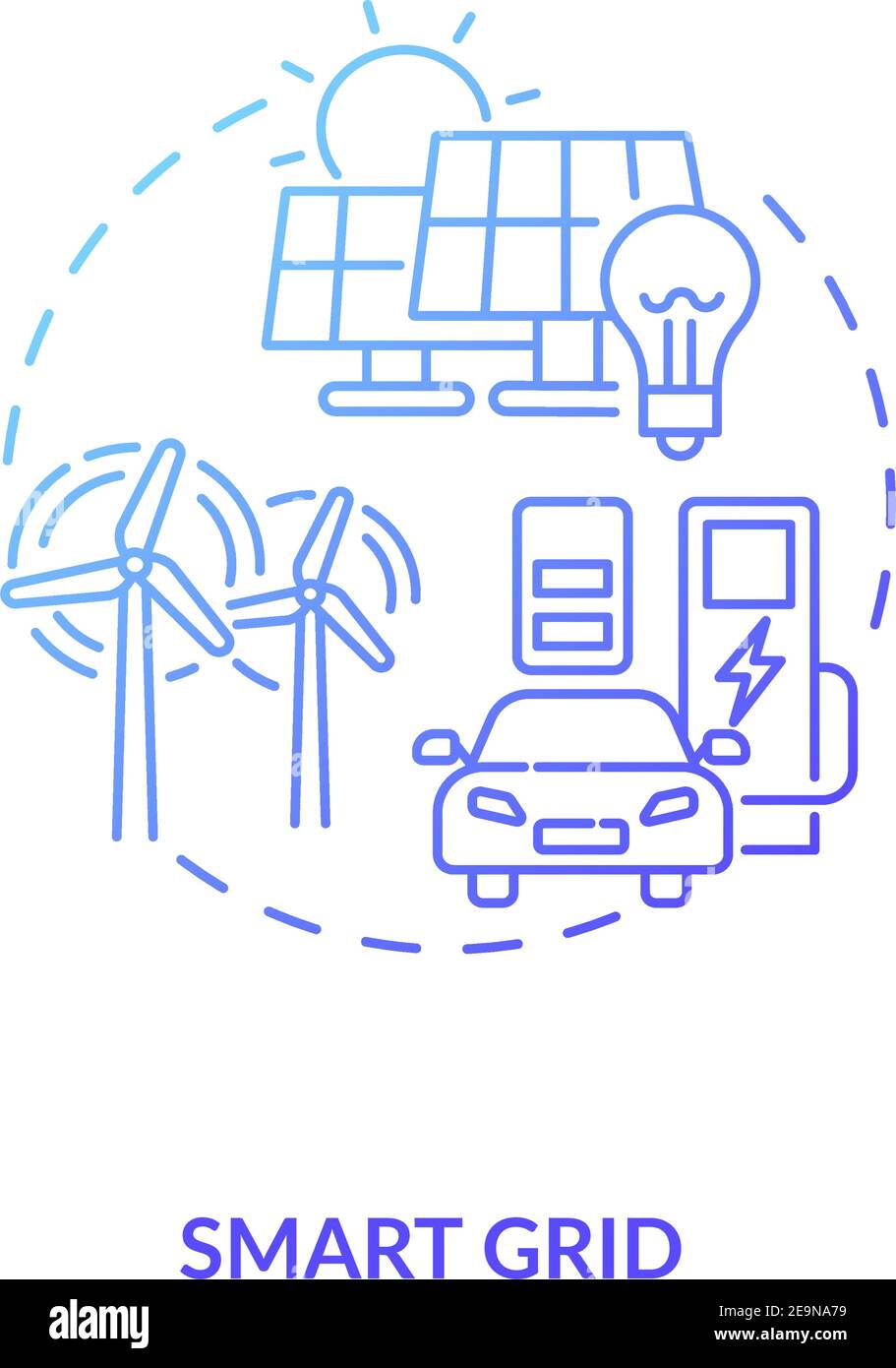 Smart grid concept icon Stock Vector Image & Art - Alamy