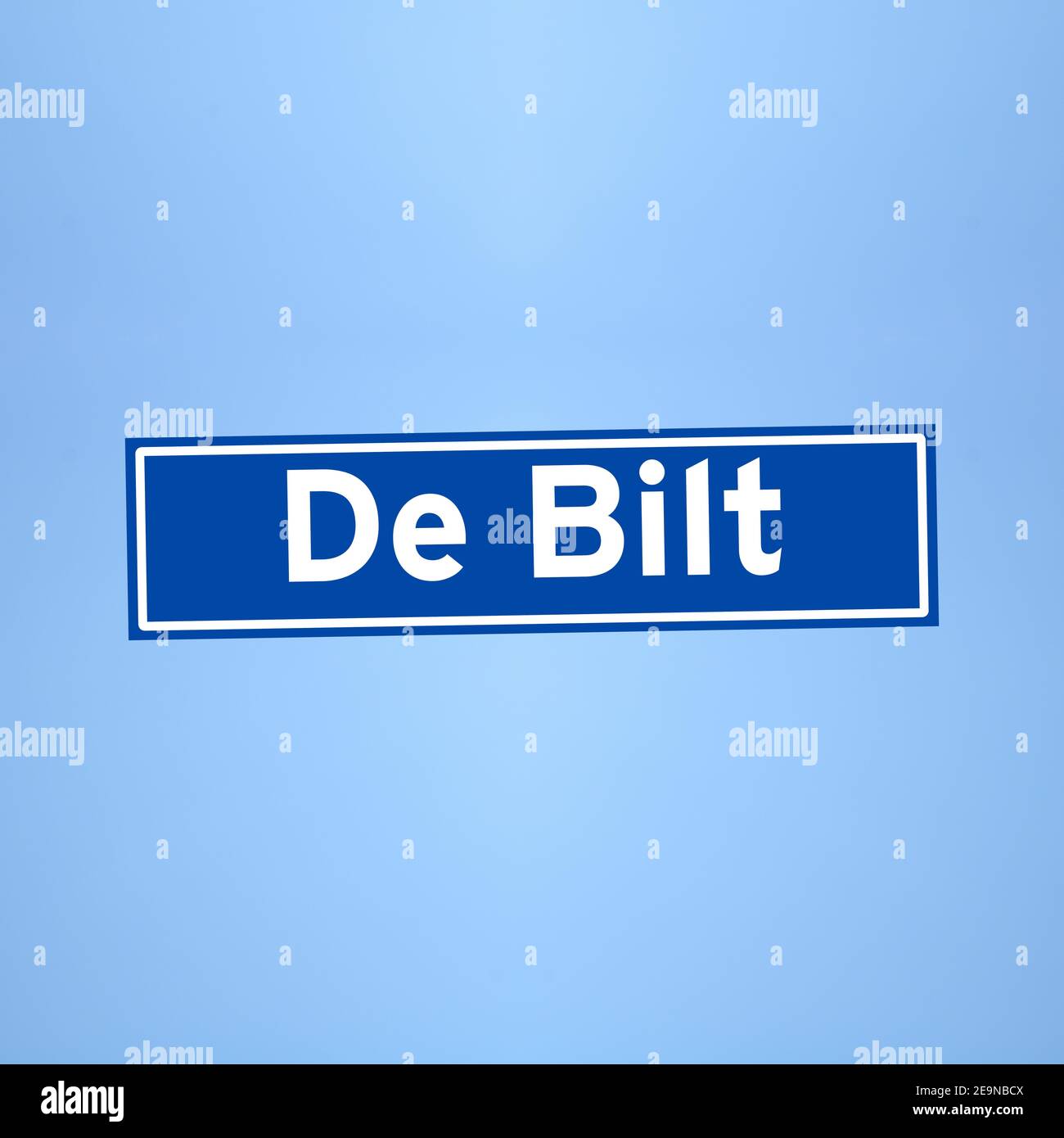 De Bilt place name sign in the Netherlands Stock Photo
