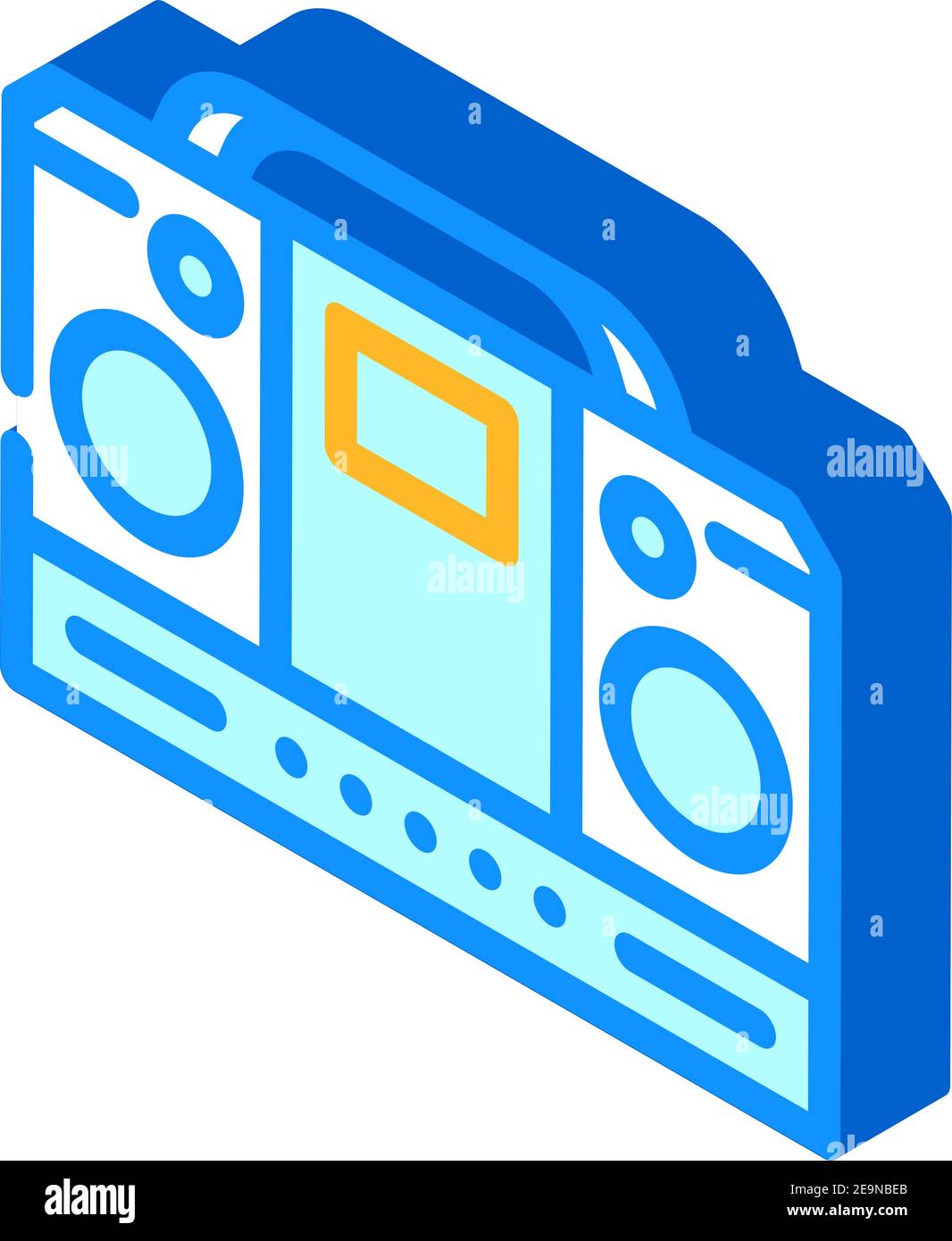music player isometric icon vector illustration flat Stock Vector Image ...
