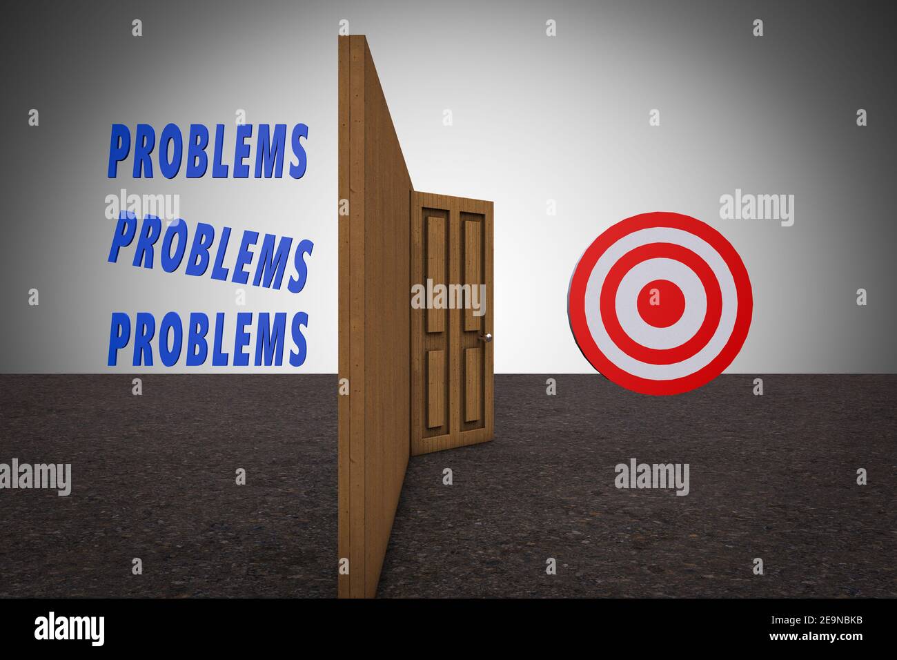 Target Divide Dividing door separates the target from the problems demonstrating ...