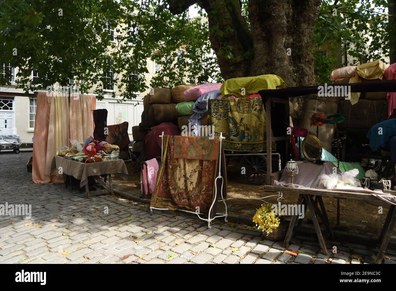 Part of the set for the filming of the Bridgerton series in the Abbey ...