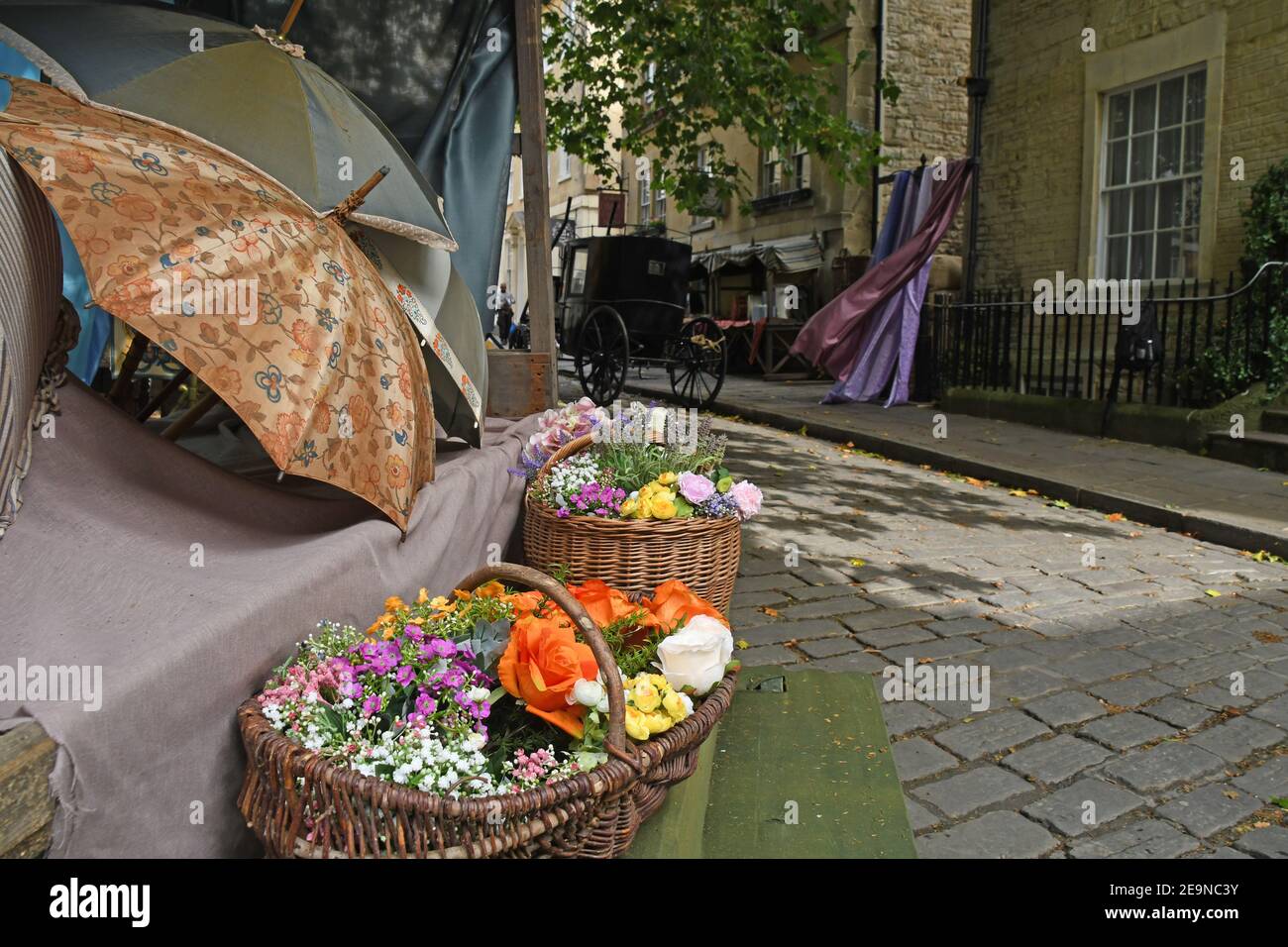 Part of the set for the filming of the Bridgerton series in the Abbey ...