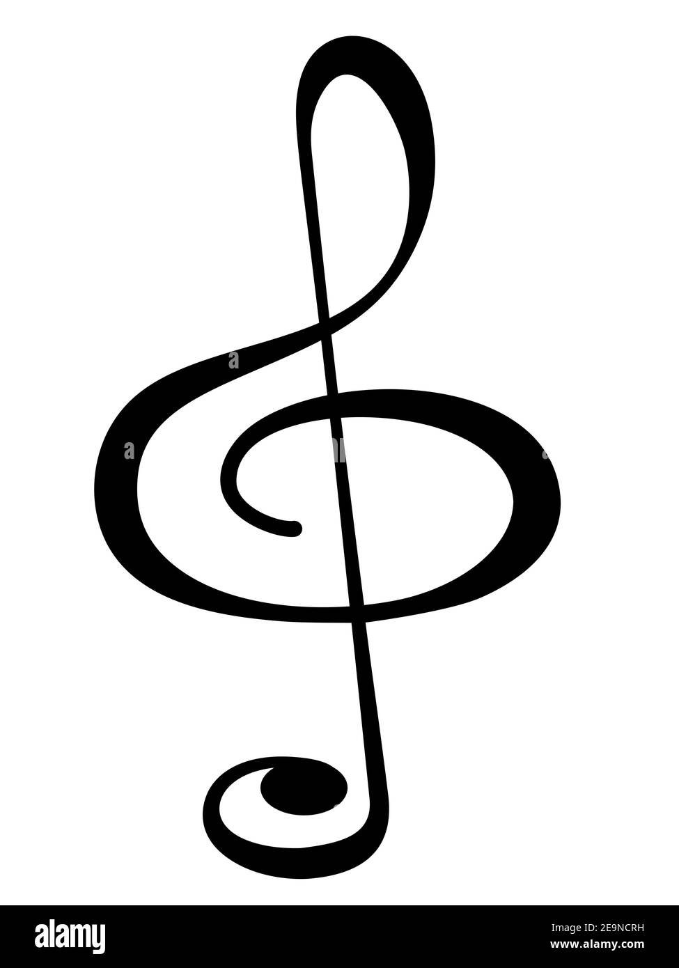 Illustration of the treble clef symbol Stock Vector