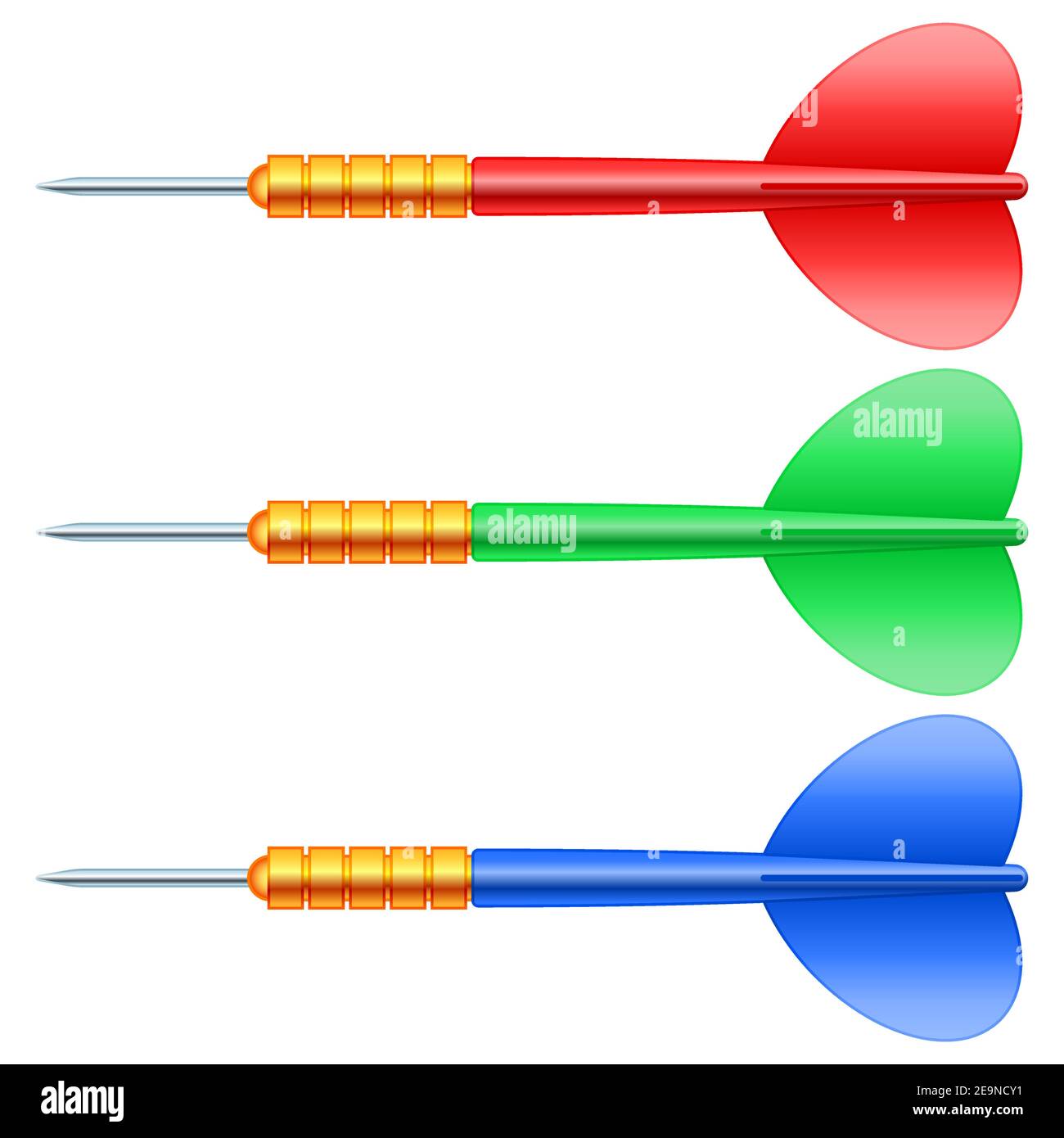 Illustration Of The Dart Arrow Set Stock Vector Image & Art - Alamy