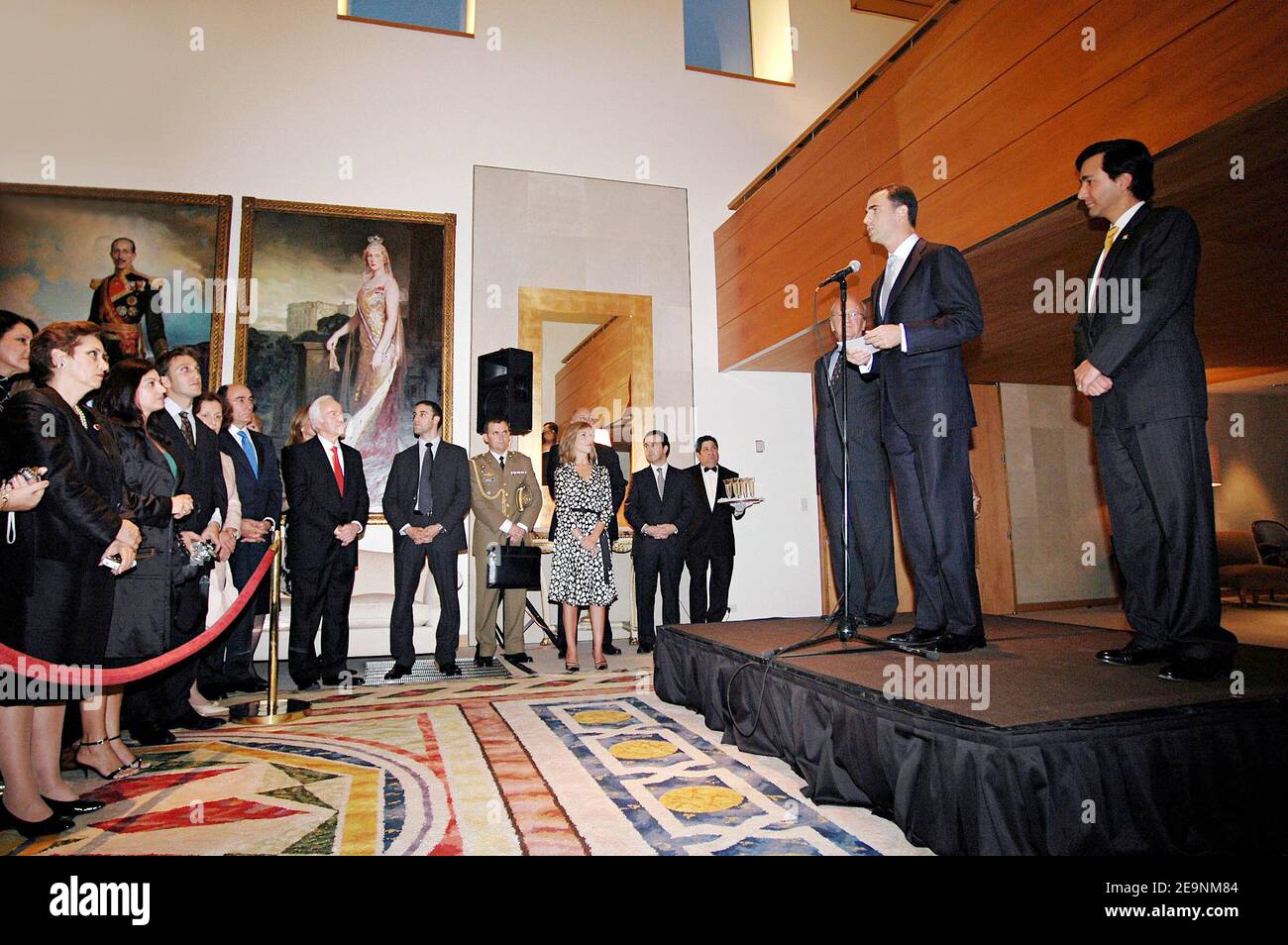 Crown Prince Felipe of Spain host a reception to honor the Hispanic heritage month at the Residence of the Ambassador, in Washington, DC, USA, on October 5, 2006. Photo by Olivier Douliery/ABACAPRESS.COM Stock Photo