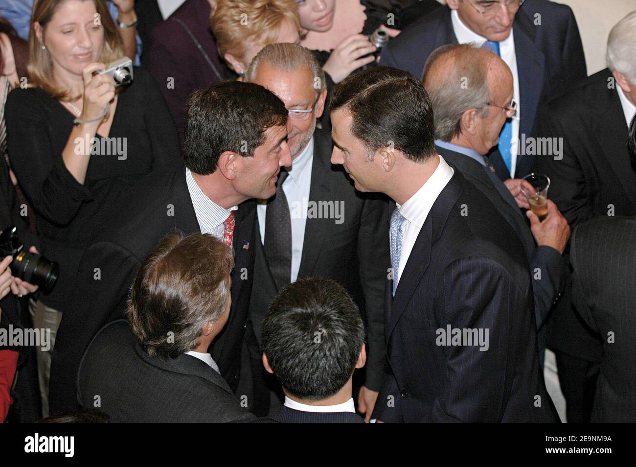 Crown Prince Felipe of Spain host a reception to honor the Hispanic heritage month at the Residence of the Ambassador, in Washington, DC, USA, on October 5, 2006. Photo by Olivier Douliery/ABACAPRESS.COM Stock Photo