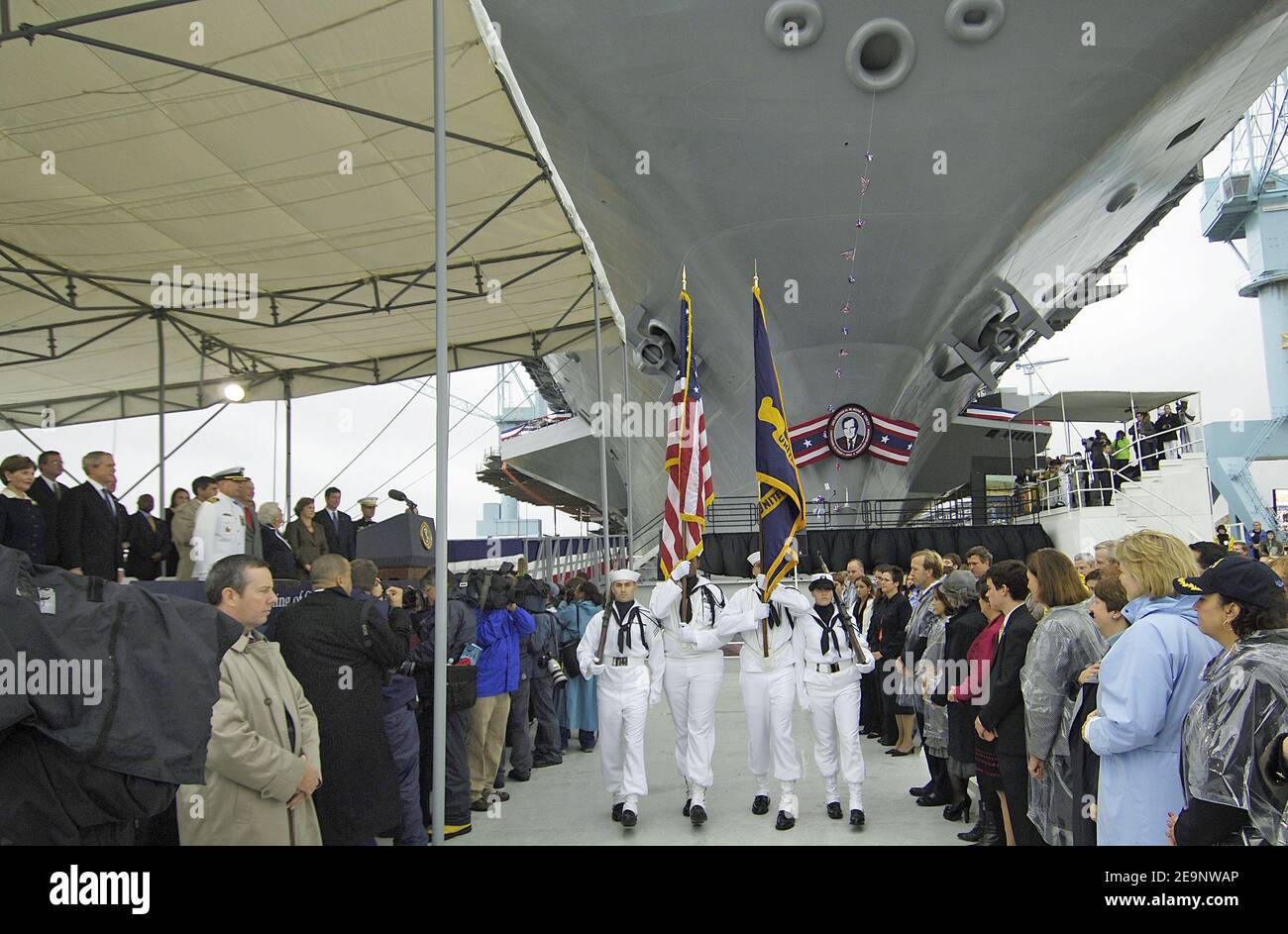 Christening Ceremony for George H.W. Bush - Newport News Stock Photo