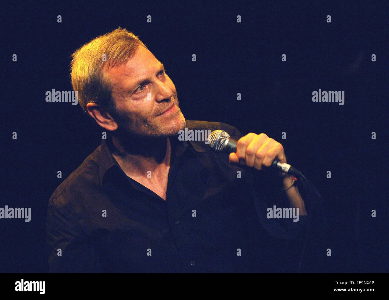 Divan Singer French actor and singer Tcheky Karyo performs live on stage during his ...