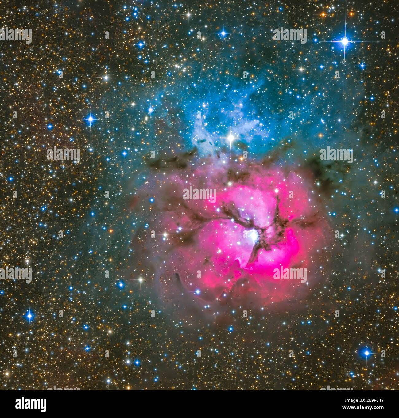 m20 trifid nebula from earth