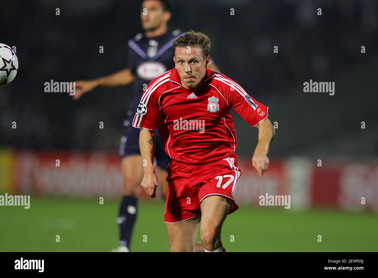 Liverpool's Craig Bellamy during the Champions League group C match, FC Girondins De Bordeaux vs Liverpool FC, at Chaban-Delmas Stadium in Bordeaux, France, on October 18, 2006. Liverpool won 1-0. Photo by Manuel Blondeau/Cameleon/ABACAPRESS.COM Stock Photo