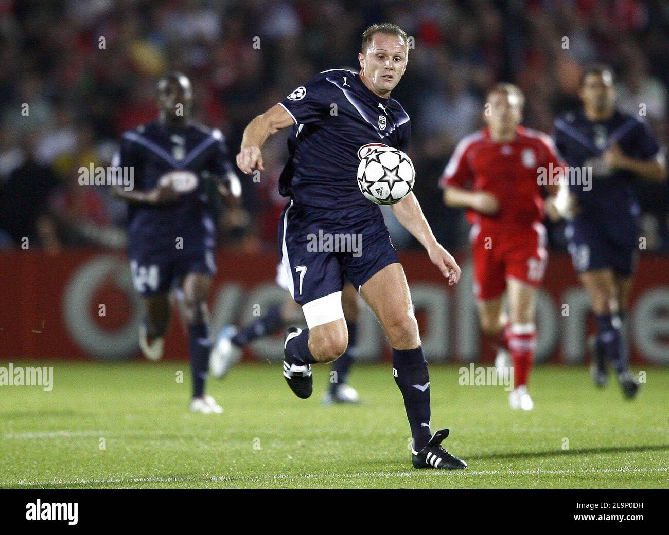Bordeaux' Lilian Laslandes in action during the UEFA Champions League, Group C, Girondins de Bordeaux vs Liverpool FC at the Stade Chaban-Delmas in Bordeaux, France on October 18, 2006. Liverpool won 1-0. Photo by Christian Liewig/ABACAPRESS.COM Stock Photo