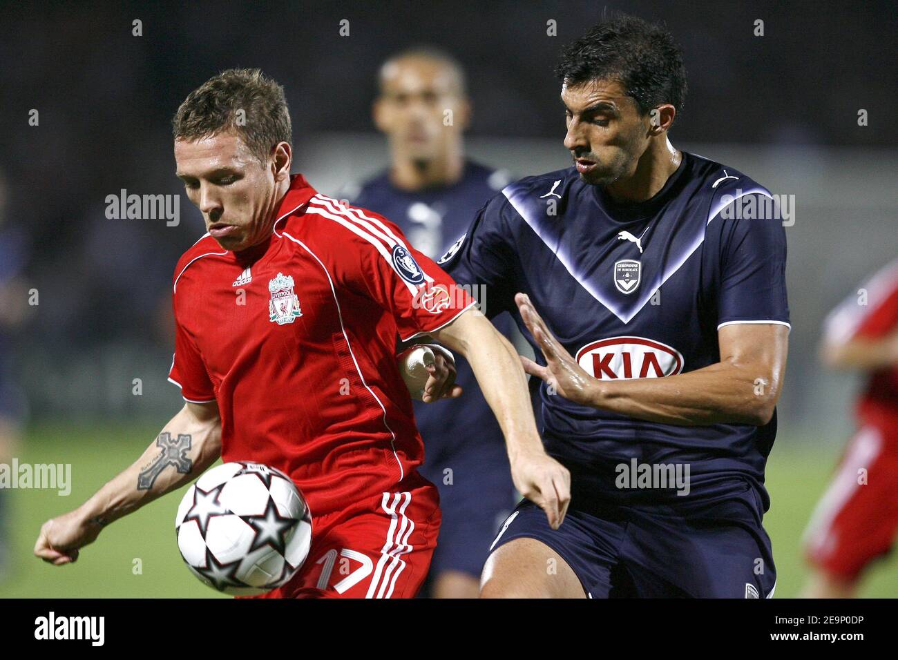 Liverpool's Craig Bellamy controls the ball during the UEFA Champions League, Group C, Girondins de Bordeaux vs Liverpool FC at the Stade Chaban-Delmas in Bordeaux, France on October 18, 2006. Liverpool won 1-0. Photo by Christian Liewig/ABACAPRESS.COM Stock Photo