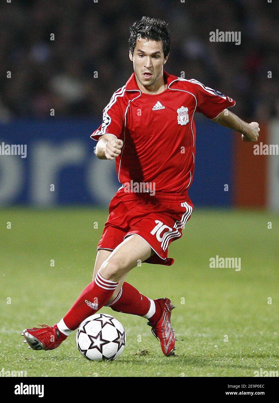 Liverpool's Luis Garcia in action during the UEFA Champions League, Group C, Girondins de Bordeaux vs Liverpool FC at the Stade Chaban-Delmas in Bordeaux, France on October 18, 2006. Liverpool won 1-0. Photo by Christian Liewig/ABACAPRESS.COM Stock Photo