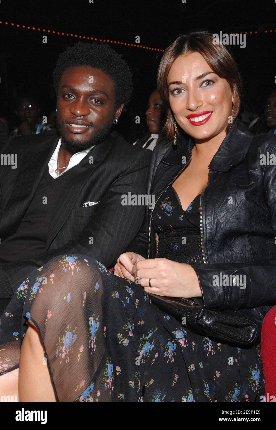 Newlyweds Rwandaborn singer Corneille and his wife Sofia pose together during the 1st 'Cesaire
