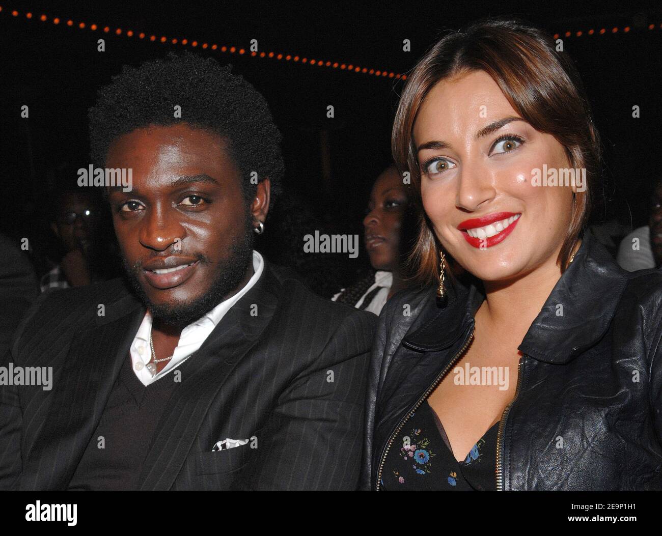 Newlyweds Rwandaborn singer Corneille and his wife Sofia pose together during the 1st 'Cesaire