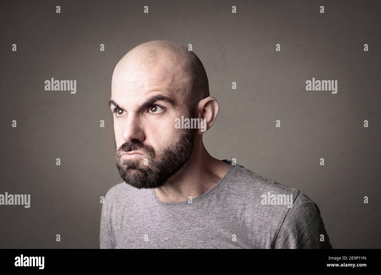 Bald man making funny face hi-res stock photography and images - Alamy