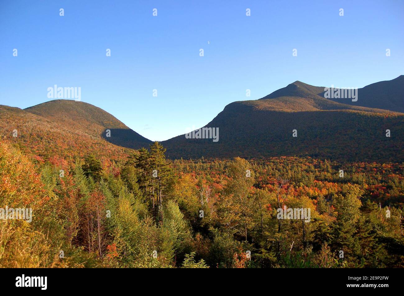Fall Foliage in Kancamagus Highway, White Mountain in New Hampshire NH, USA. Stock Photo