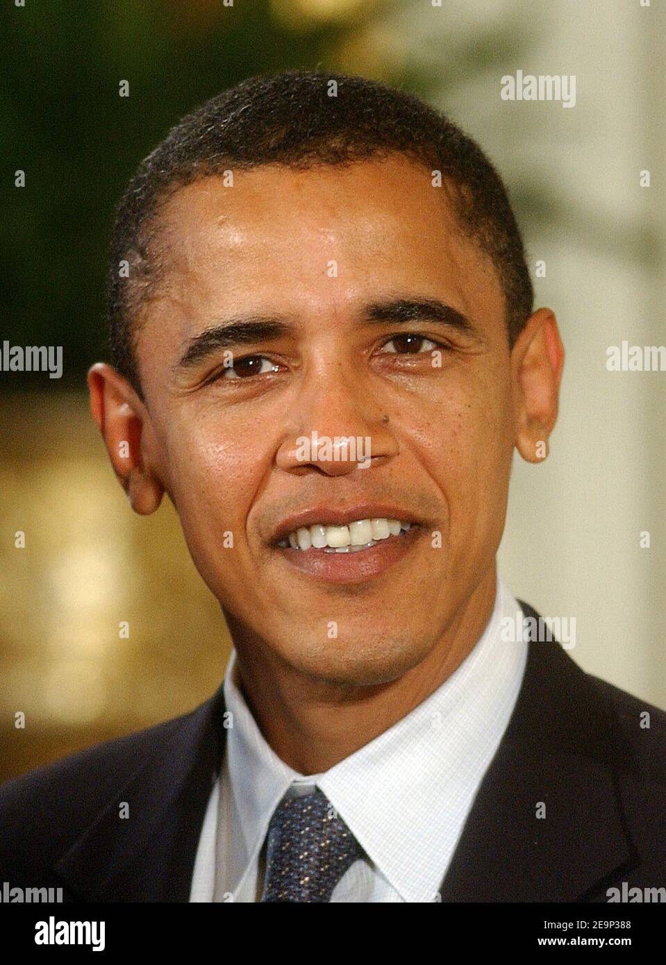 Senator Barack Obama participates at the Council and Scholarly Committee of the National Museum of African American History and Culture at the White House, East Room on Tuesday February 8, 2005, in Washington, DC, USA. Photo by Olivier Douliery/ABACAPRESS.COM Stock Photo