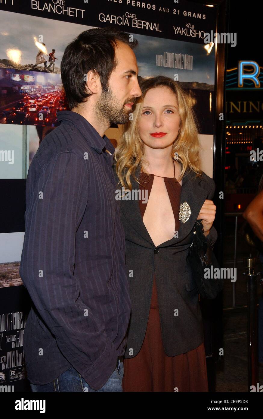 Julie Delpy and boyfriend Marc attend the premiere of 'Babel' at the Westwood Mann Village Theatre in Los Angeles, CA, USA on November 5, 2006. Photo by Lionel Hahn/ABACAPRESS.COM Stock Photo