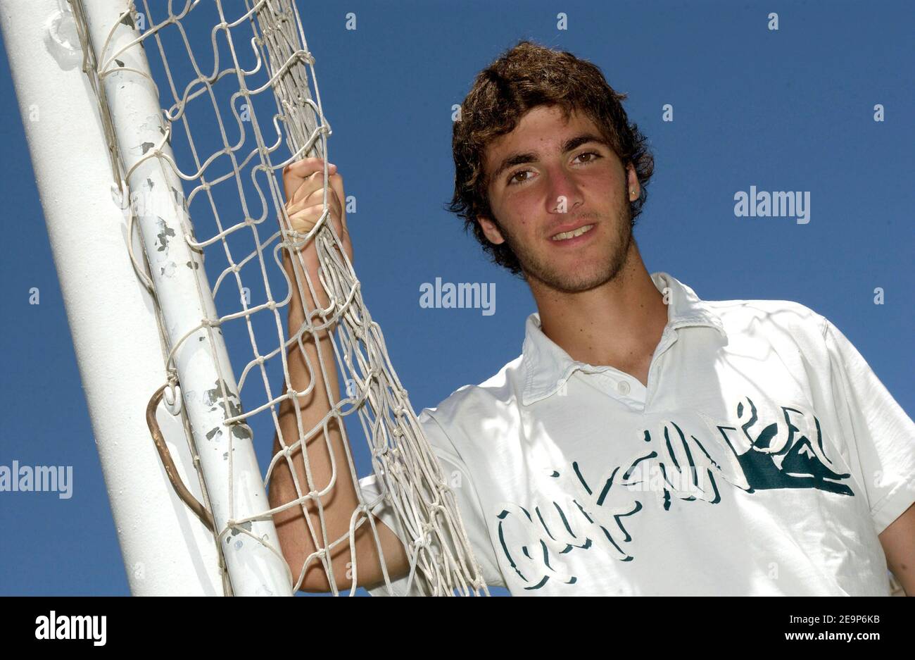 EXCLUSIVE - Franco-Argentinian Gonzalo Higuain of River Plate in Buenos Aires, Argentina in 2006. Photo by Bertrand Mahe/Cameleon/ABACAPRESS.COM Stock Photo