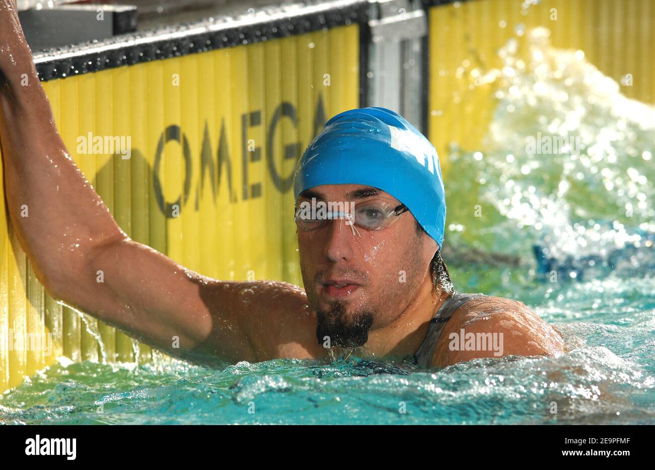 France's Mathieu Lacome competes on men's 50 m butterfly heats during the French championships short course in Istres, south of France on December 02, 2006. Photo by Stephane Kempinaire/Cameleon/ABACAPRESS.COM Stock Photo