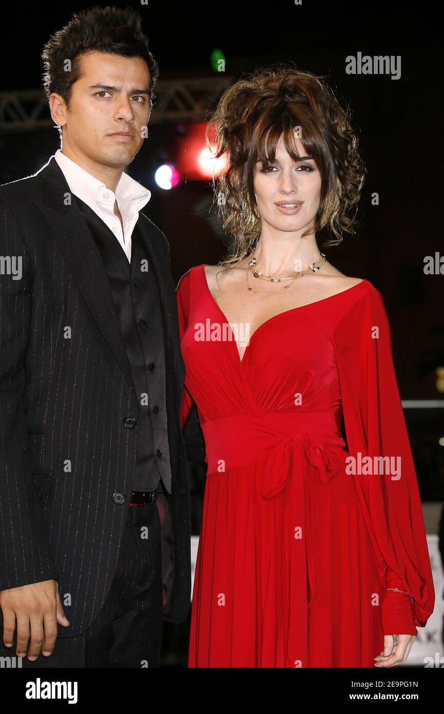 Spanish actress Paz Vega and her Venezuelan husband Orson Salazar attend the Italian Night ceremony during Marrakesh 6th International Film festival in Marrakesh, Morocco on December 02, 2006. Photo by Thierry Orban/ABACAPRESS.COM. Stock Photo