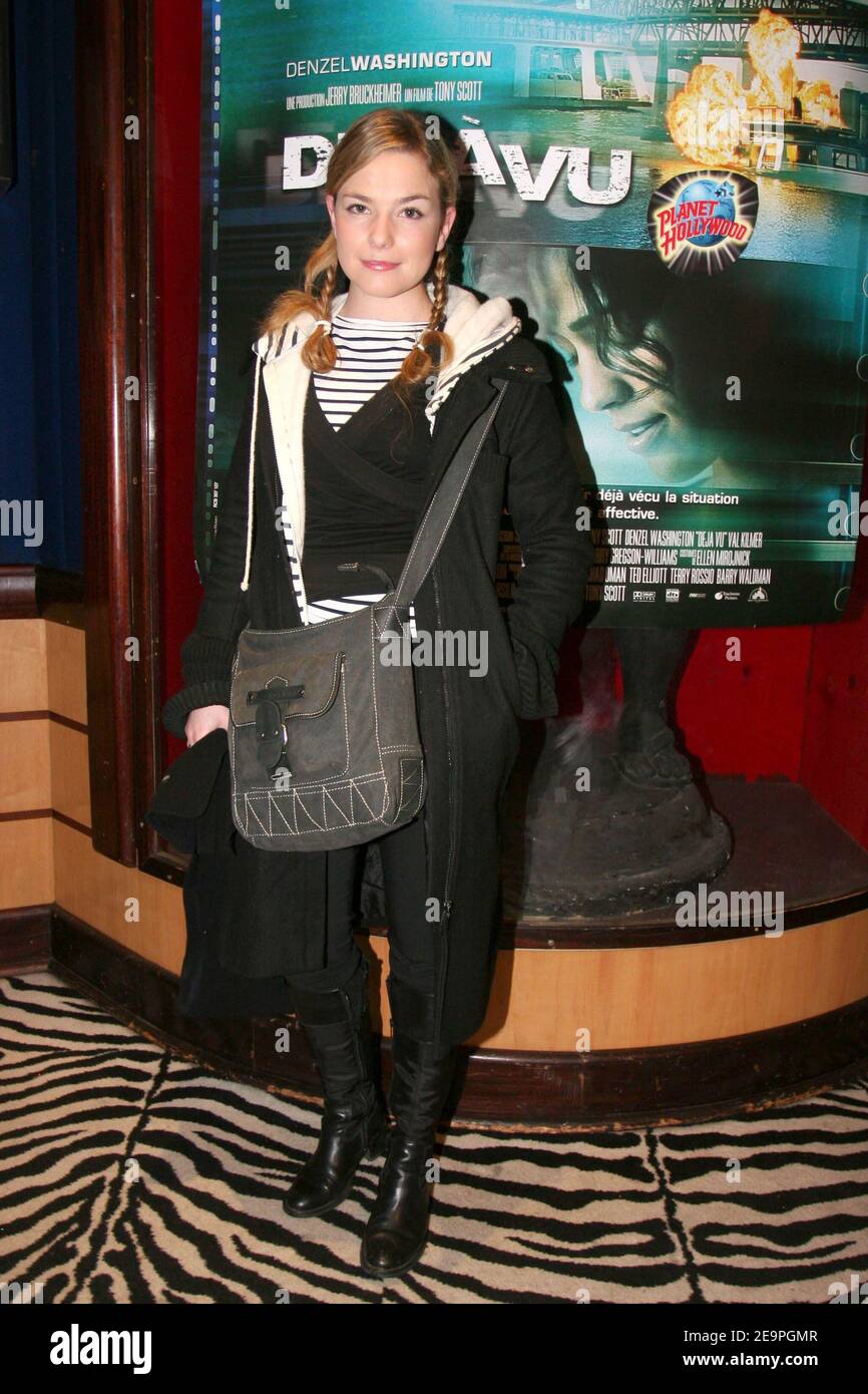 French singer Cecilia Cara attends the 'Deja vu' premiere held at Planete Hollywood Restaurant, in Paris, France, on December 04, 2006. Photo by Benoit Pinguet/ABACAPRESS.COM Stock Photo