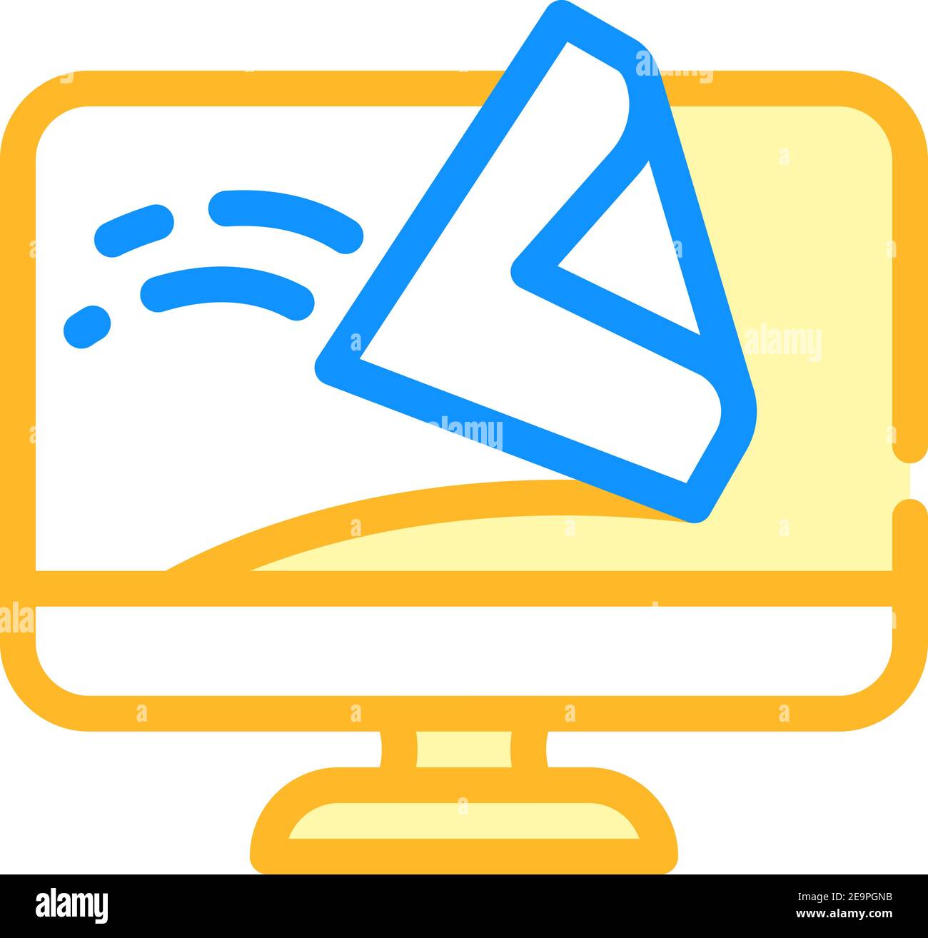 Cleaning computer monitor Stock Vector Images - Alamy