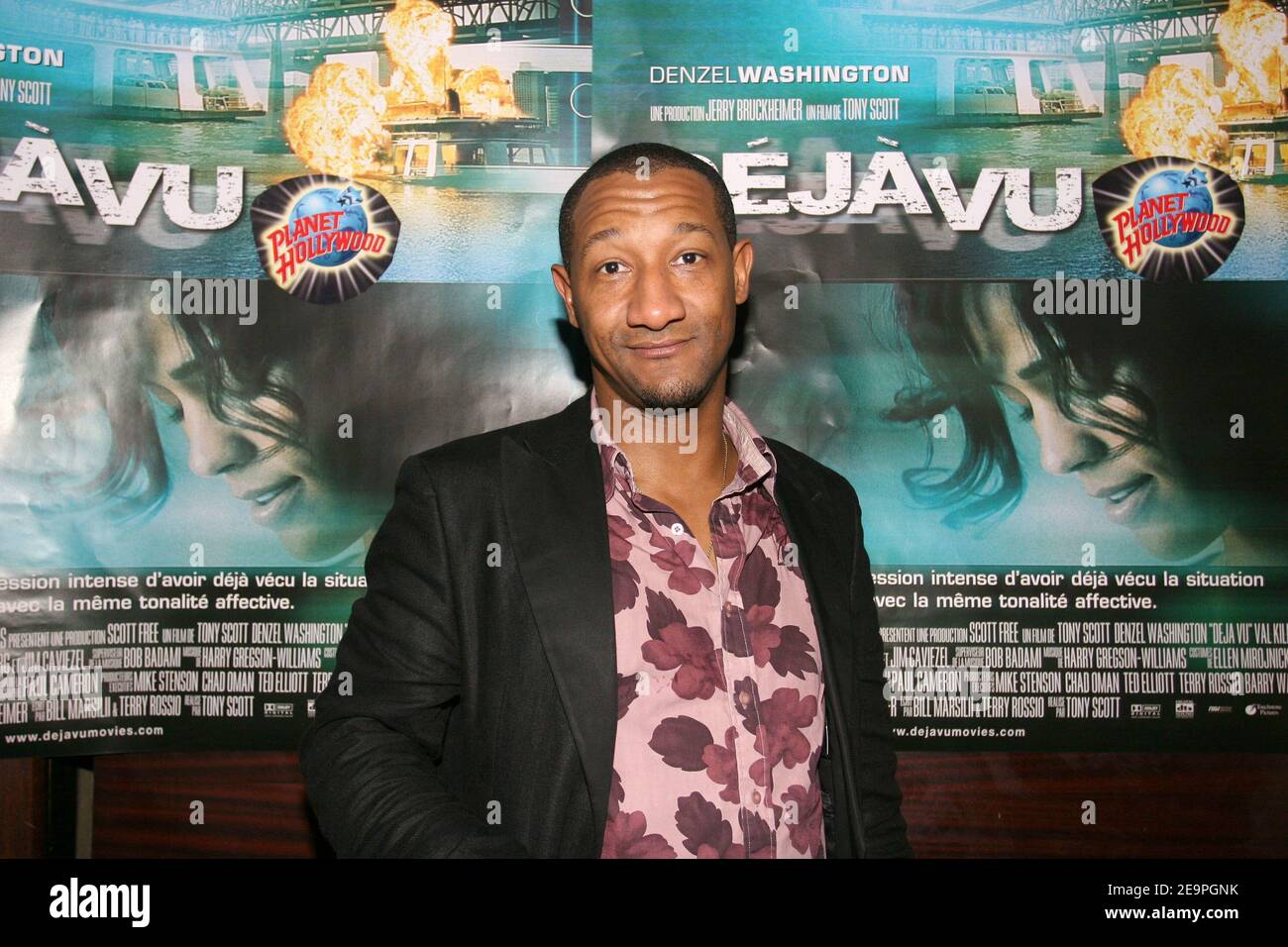 French actor Edouard Montoute attends the 'Deja vu' premiere held at Planete Hollywood Restaurant, in Paris, France, on December 04, 2006. Photo by Benoit Pinguet/ABACAPRESS.COM Stock Photo