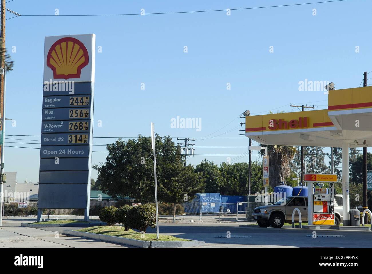 Gas station in Los Angeles, CA, USA on December 7, 2006. Photo by