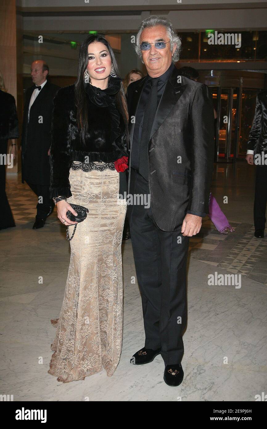 Renault's Formula One team manager Flavio Briatore and his girlfriend Elisabetta Gregoracci arrive at the 2006 FIA Gala held in Monaco on December 8, 2006. Photo by Frederic Nebinger/Cameleon/ABACAPRESS.COM Stock Photo