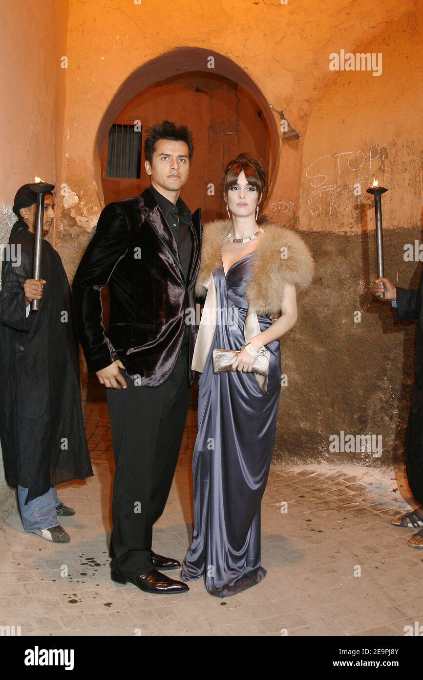 Spanish actress Paz Vega and her Venezuelan husband Orson Salazar attend the Dior Party during the 6th Marrakech International Film Festival, in Morocco, on December 8, 2006. Photo by Thierry Orban/ABACAPRESS.COM Stock Photo