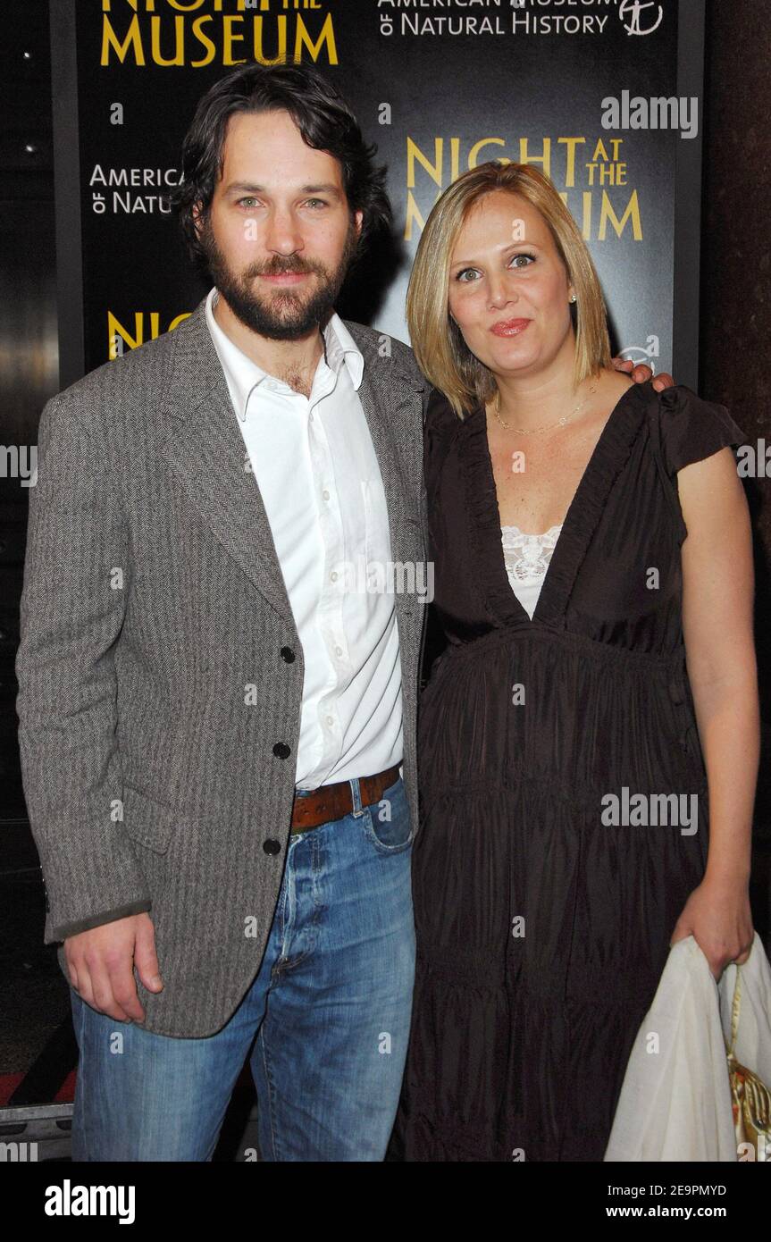 Actor Paul Rudd And Guest Arrive At The World Premiere Of Night At The Museum And Official Launch Of The Natural History Museum S Sleepover Program Held At The Museum In New York