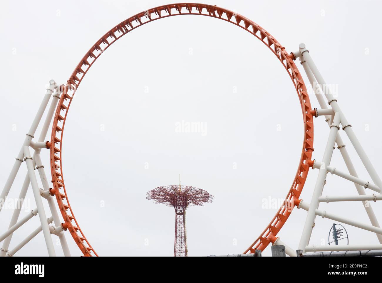 amusement park rides at Coney Island Brooklyn NYC Stock Photo Alamy