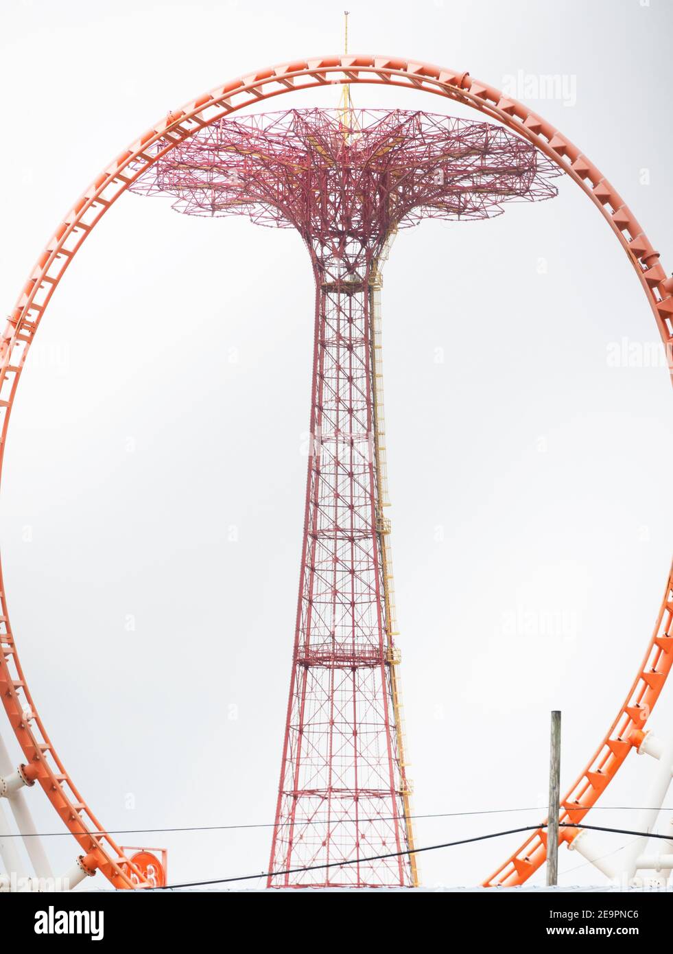 amusement park rides at Coney Island Brooklyn NYC Stock Photo Alamy